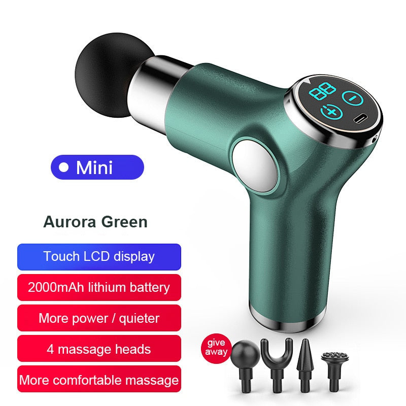 Mini Electric Liquid Crystal Massage Gun Portable Fascia Gun Muscle Meridian Health Sports Fitness Equipment