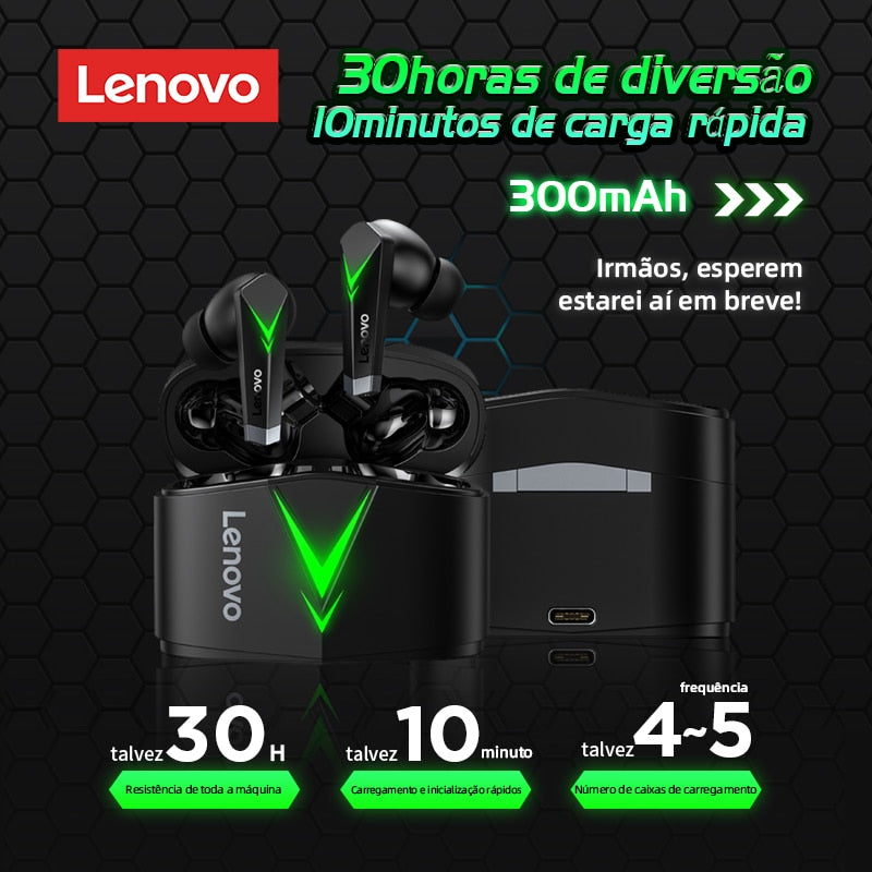 Lenovo LP6 TWS Gaming Earphone New Wireless Buletooth Headphone With Noise Reduction Dual Mode Headset For E-Sports Games Music