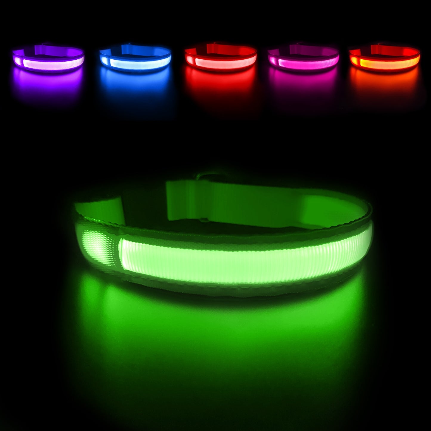 MASBRILL Dog Collar Luminous Pet Supplies Dog Collar Waterpoof Safety Collars dropship