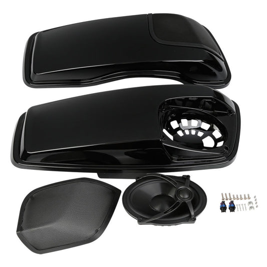 Motorcycle Saddlebag Lids With 5&quot;X7&quot; Speakers For Harley Touring Road King Electra Glide Street Glide Ultra-Classic 2014-2023