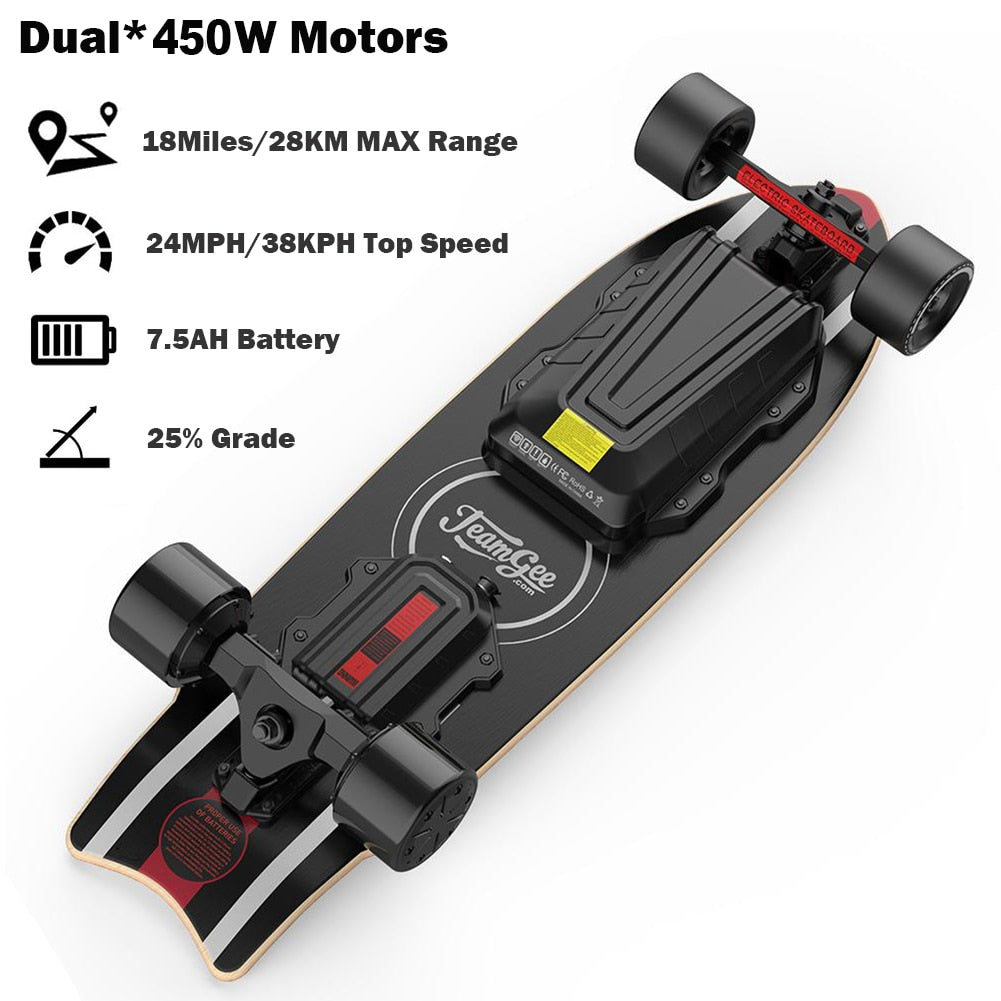 TeamGee H20Mini Electric Skateboard Mini Electric Skate Board DIY Adults Electric Skateboards Hoverboard 38KMH 4 Wheels Scoter