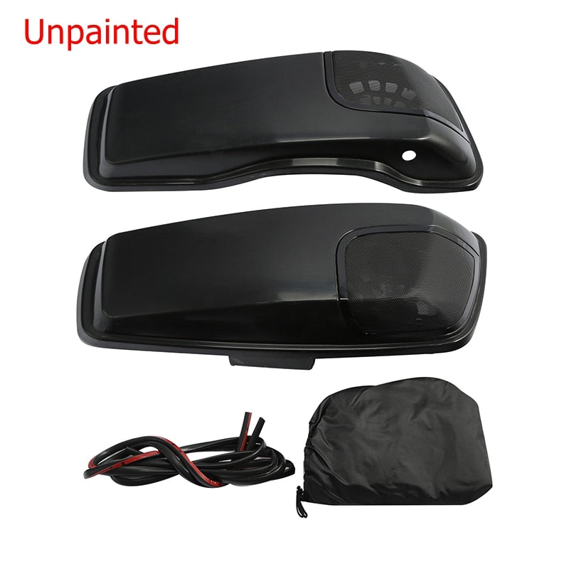 Motorcycle Saddlebag Lids With 5&quot;X7&quot; Speakers For Harley Touring Road King Electra Glide Street Glide Ultra-Classic 2014-2023