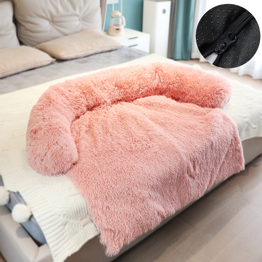 Removable Plush Pet Dog Bed Sofa for Large Dogs House Mat Kennel Winter Warm Cat Bed Pad Washable Dog Cushion Blanket Sofa Cover