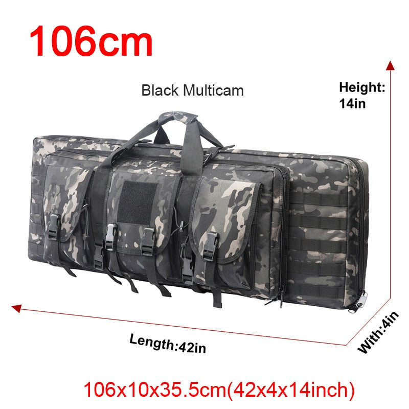 32 38 42 48 inch Tactical Double Rifle Case Military Molle Gun Rifle Bag Sniper Airsoft Gun Case Backpack Hunting Gun Holster