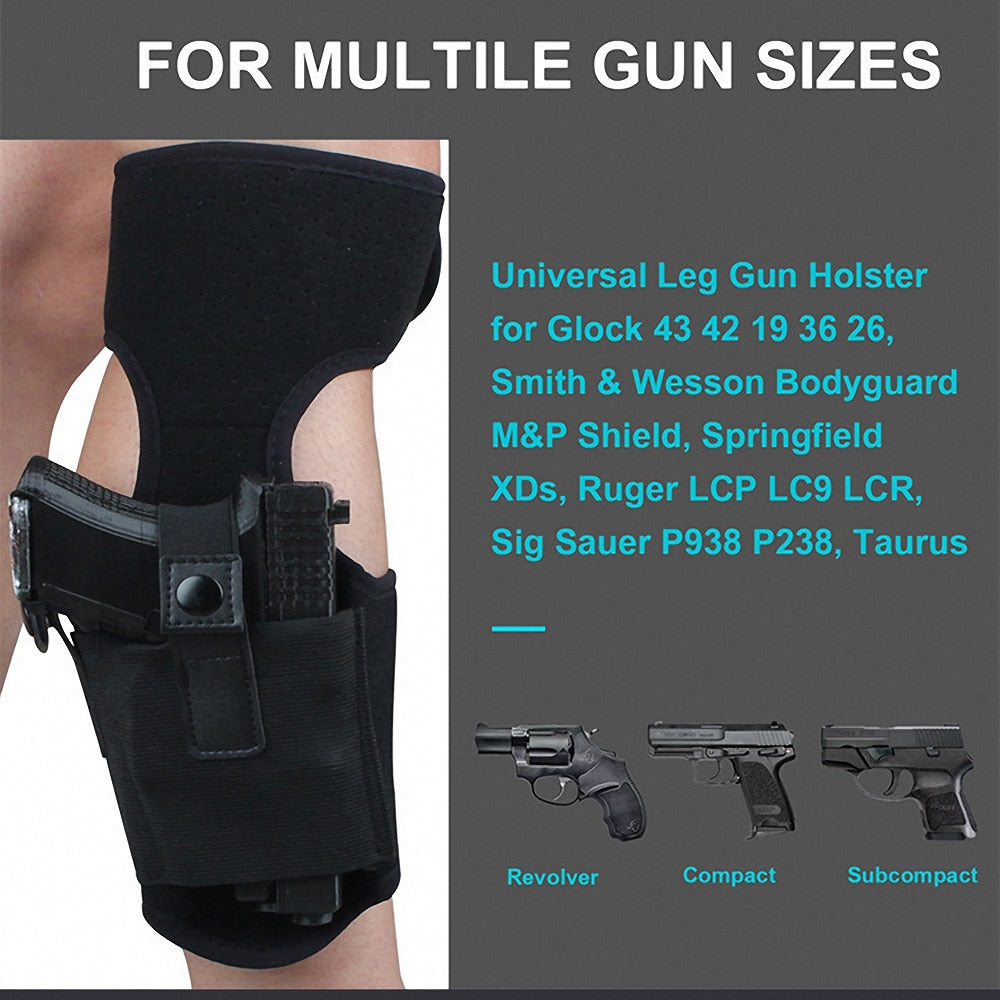 Tactical Leg Holster Military Universal Concealed Gun Pouch for Revolver Compact Subcompact Outdoor Hunting Glock 19 Accessories