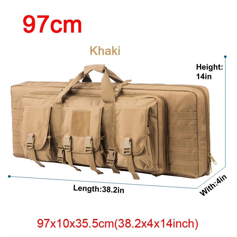 32 38 42 48 inch Tactical Double Rifle Case Military Molle Gun Rifle Bag Sniper Airsoft Gun Case Backpack Hunting Gun Holster