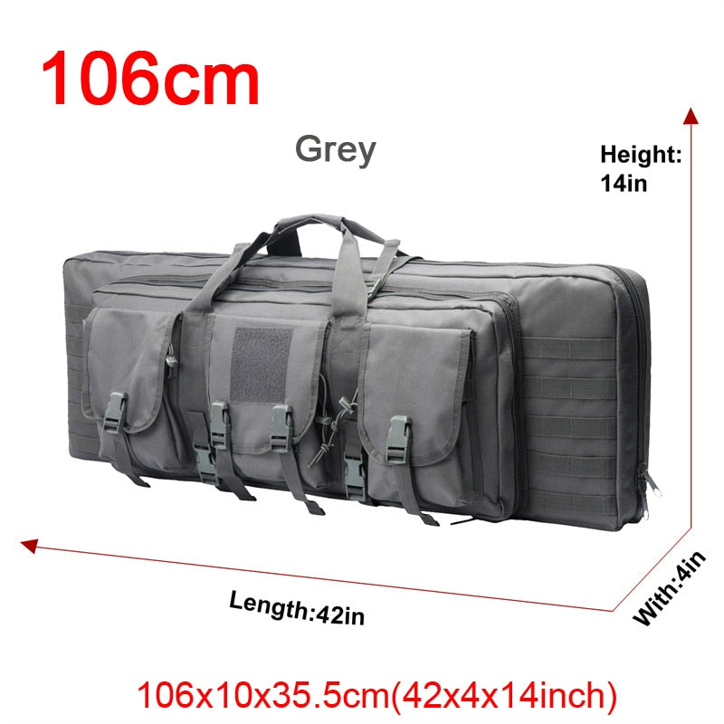 32 38 42 48 inch Tactical Double Rifle Case Military Molle Gun Rifle Bag Sniper Airsoft Gun Case Backpack Hunting Gun Holster