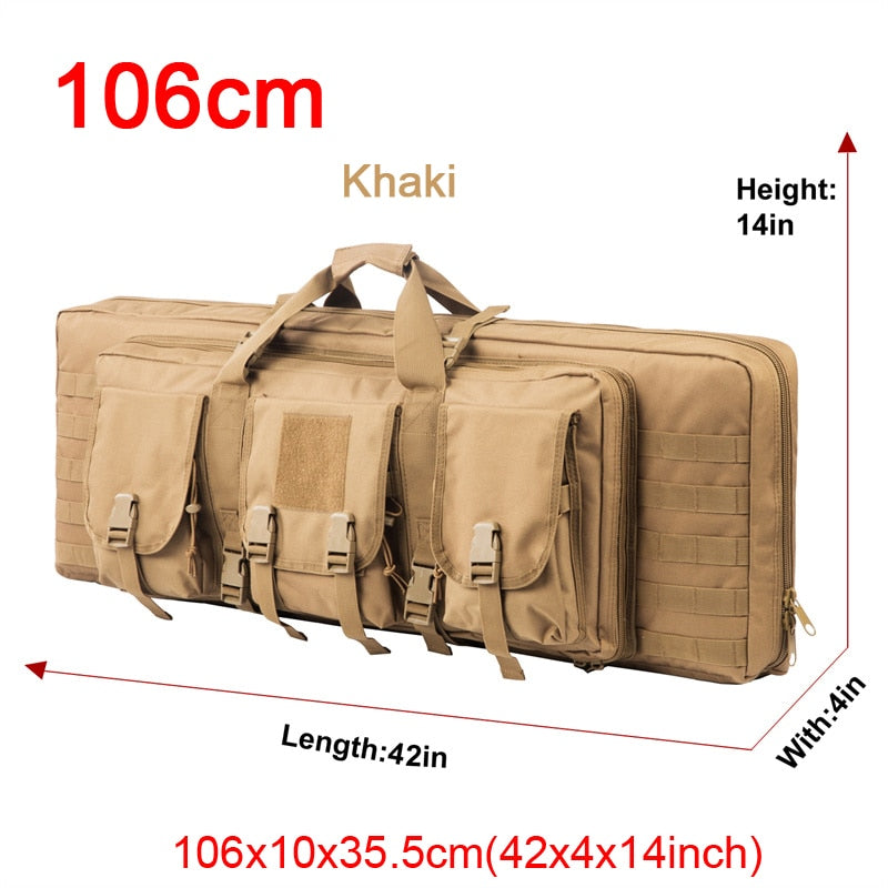 32 38 42 48 inch Tactical Double Rifle Case Military Molle Gun Rifle Bag Sniper Airsoft Gun Case Backpack Hunting Gun Holster