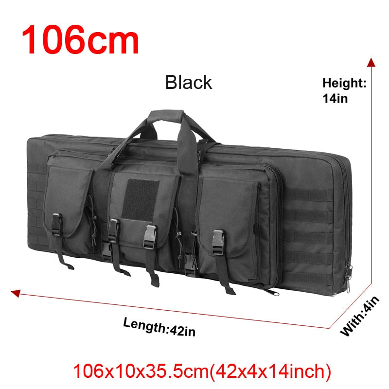 32 38 42 48 inch Tactical Double Rifle Case Military Molle Gun Rifle Bag Sniper Airsoft Gun Case Backpack Hunting Gun Holster