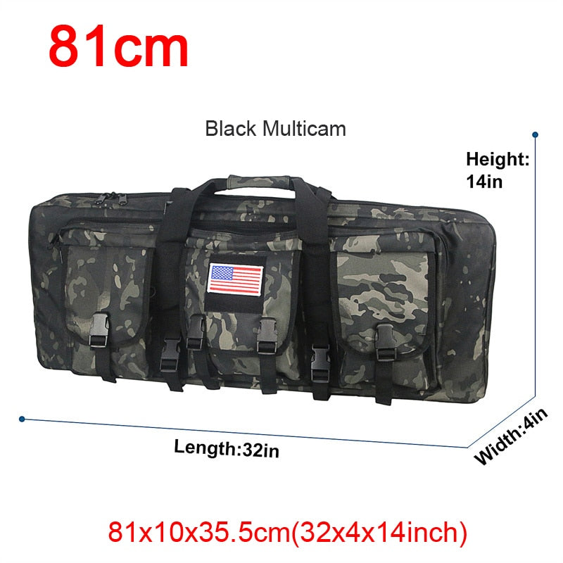 32 38 42 48 inch Tactical Double Rifle Case Military Molle Gun Rifle Bag Sniper Airsoft Gun Case Backpack Hunting Gun Holster