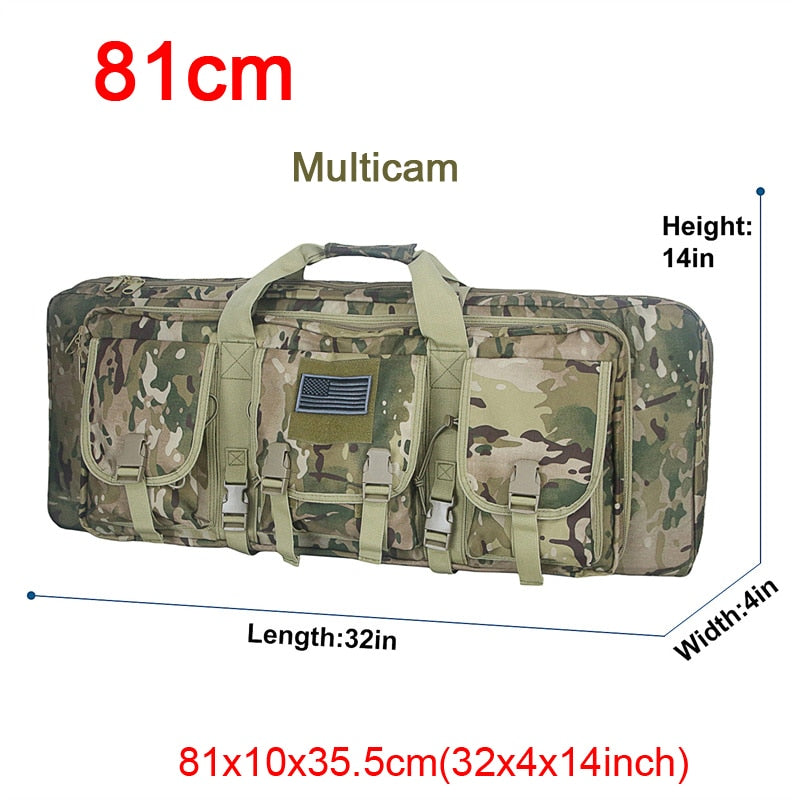 32 38 42 48 inch Tactical Double Rifle Case Military Molle Gun Rifle Bag Sniper Airsoft Gun Case Backpack Hunting Gun Holster