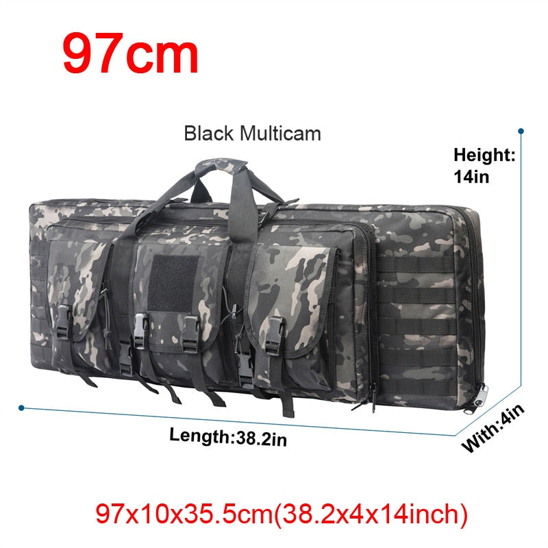 32 38 42 48 inch Tactical Double Rifle Case Military Molle Gun Rifle Bag Sniper Airsoft Gun Case Backpack Hunting Gun Holster