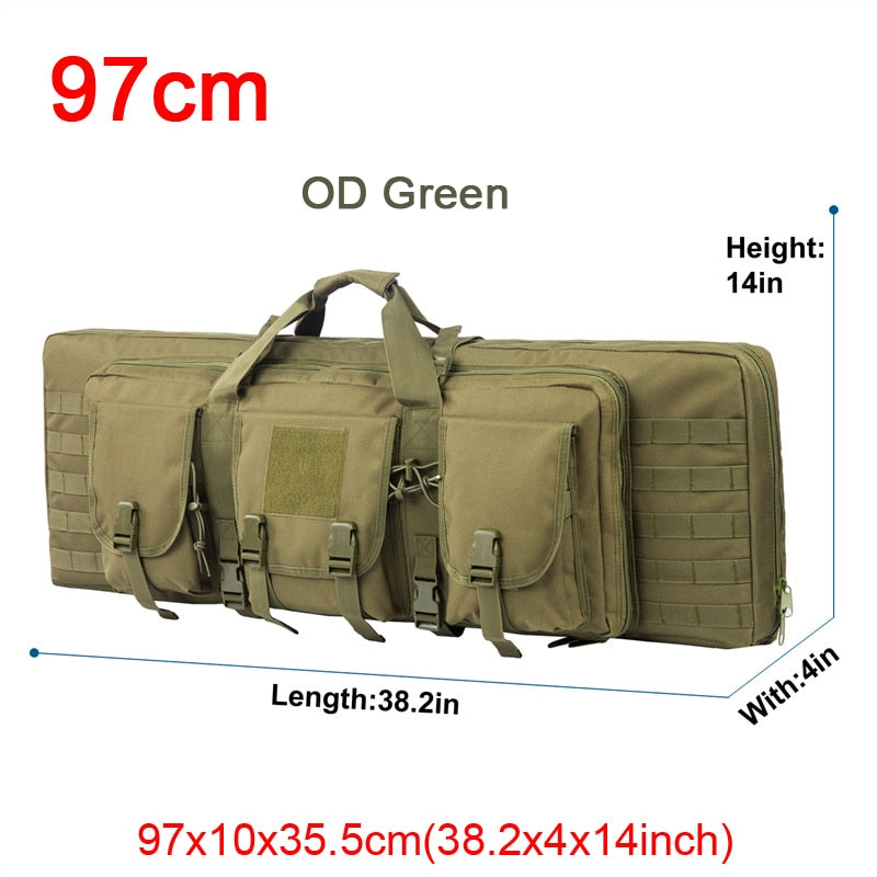 32 38 42 48 inch Tactical Double Rifle Case Military Molle Gun Rifle Bag Sniper Airsoft Gun Case Backpack Hunting Gun Holster