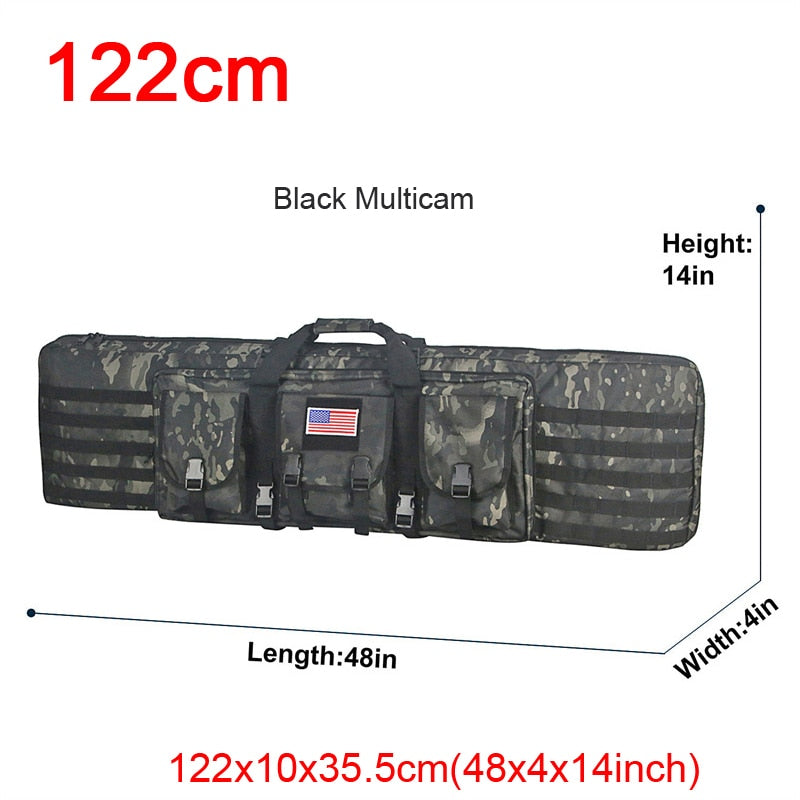 32 38 42 48 inch Tactical Double Rifle Case Military Molle Gun Rifle Bag Sniper Airsoft Gun Case Backpack Hunting Gun Holster