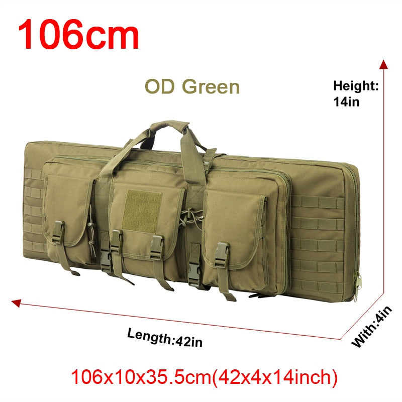 32 38 42 48 inch Tactical Double Rifle Case Military Molle Gun Rifle Bag Sniper Airsoft Gun Case Backpack Hunting Gun Holster