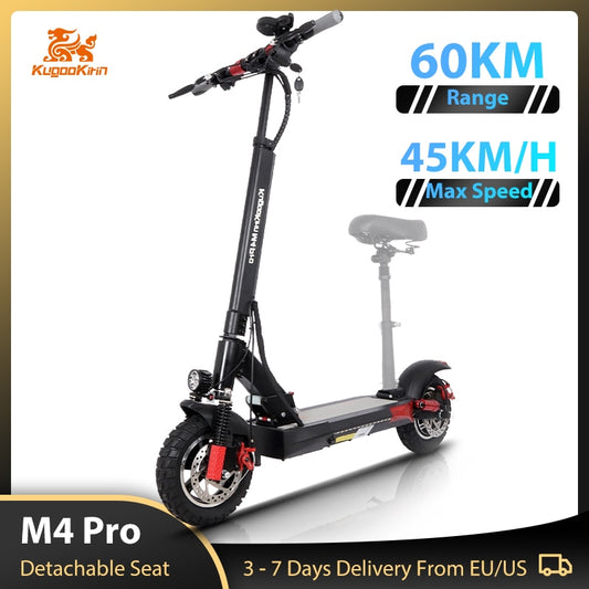 Kugookirin M4 Pro Electric Scooter Adult Foldable E Scooter 28MPH Top Speed Powerful Electric Kick Scooter Off-Road Hoverboard