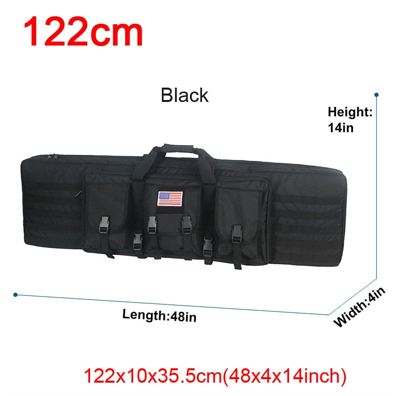 32 38 42 48 inch Tactical Double Rifle Case Military Molle Gun Rifle Bag Sniper Airsoft Gun Case Backpack Hunting Gun Holster