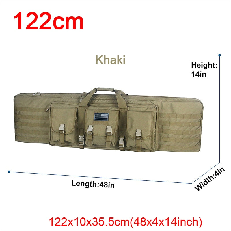 32 38 42 48 inch Tactical Double Rifle Case Military Molle Gun Rifle Bag Sniper Airsoft Gun Case Backpack Hunting Gun Holster