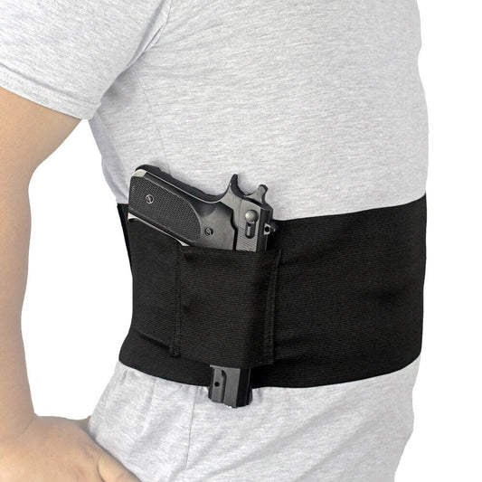 Tactical Concealed Carry Belly Band Holster with Mag Pouch Fits 38-48 inch Waist Universal Military Hunting Handgun Gun Holsters