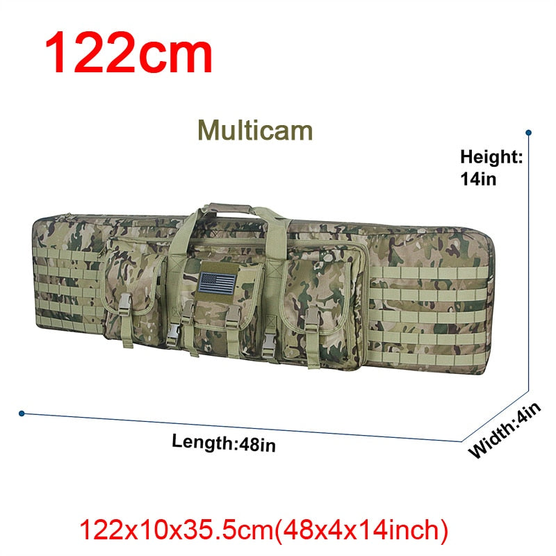 32 38 42 48 inch Tactical Double Rifle Case Military Molle Gun Rifle Bag Sniper Airsoft Gun Case Backpack Hunting Gun Holster