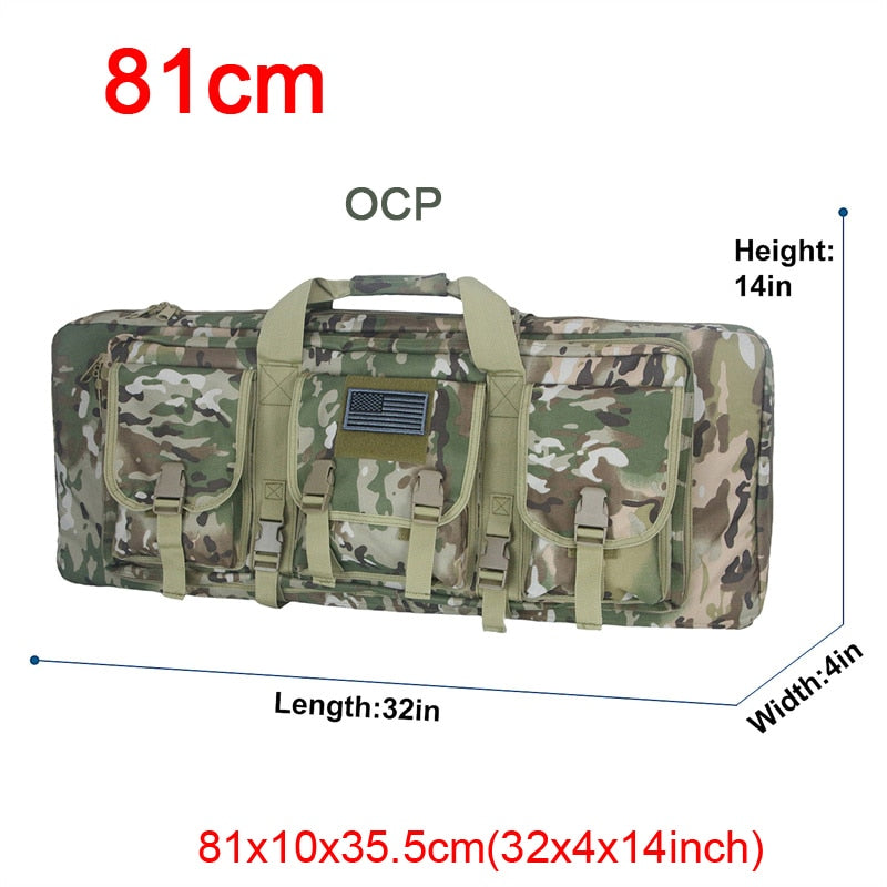 32 38 42 48 inch Tactical Double Rifle Case Military Molle Gun Rifle Bag Sniper Airsoft Gun Case Backpack Hunting Gun Holster