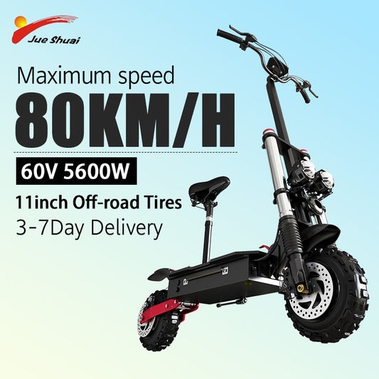 11 Inch 60V 5600W Electric Scooter 80km/h Fast E Scooter for Off Road Electric Kick Scooter Foldable Adult Patinete Electrico