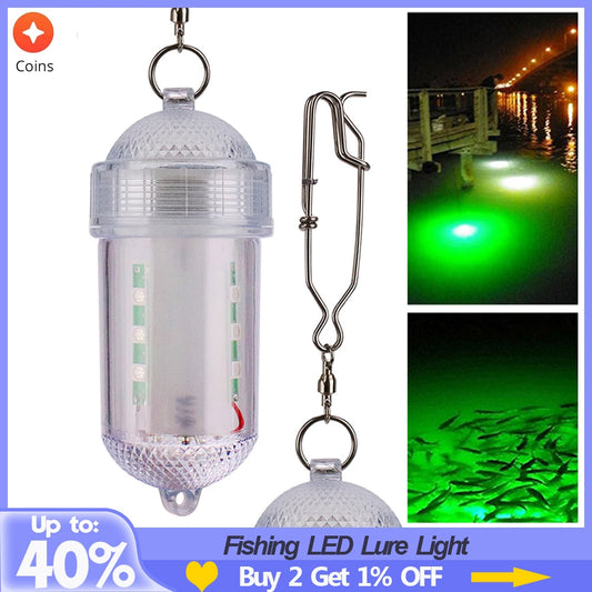 Waterproof Underwater Fishing LED Lure Light Night Fish Attracting Light fishing light underwater Attract Fish Lure