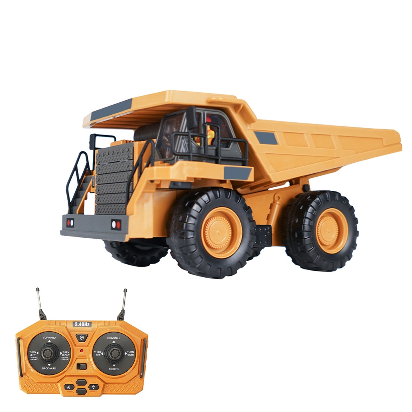 RC Excavator/Bulldozer 1/20 2.4GHz 11CH RC Construction Truck Engineering Vehicles Educational Toys for Kids with Lights