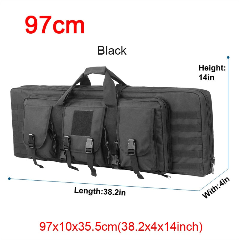 32 38 42 48 inch Tactical Double Rifle Case Military Molle Gun Rifle Bag Sniper Airsoft Gun Case Backpack Hunting Gun Holster