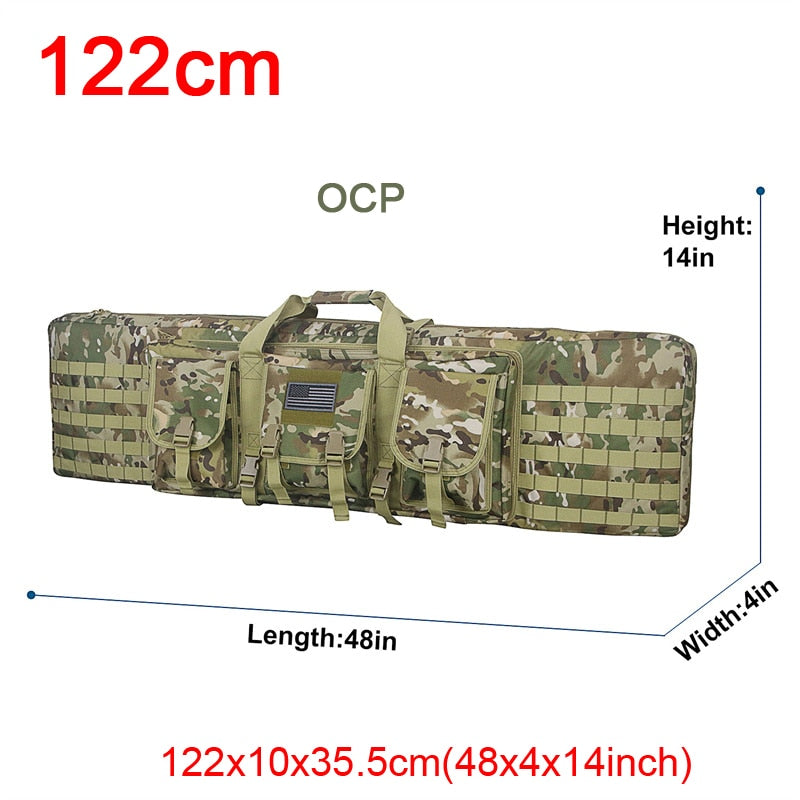 32 38 42 48 inch Tactical Double Rifle Case Military Molle Gun Rifle Bag Sniper Airsoft Gun Case Backpack Hunting Gun Holster