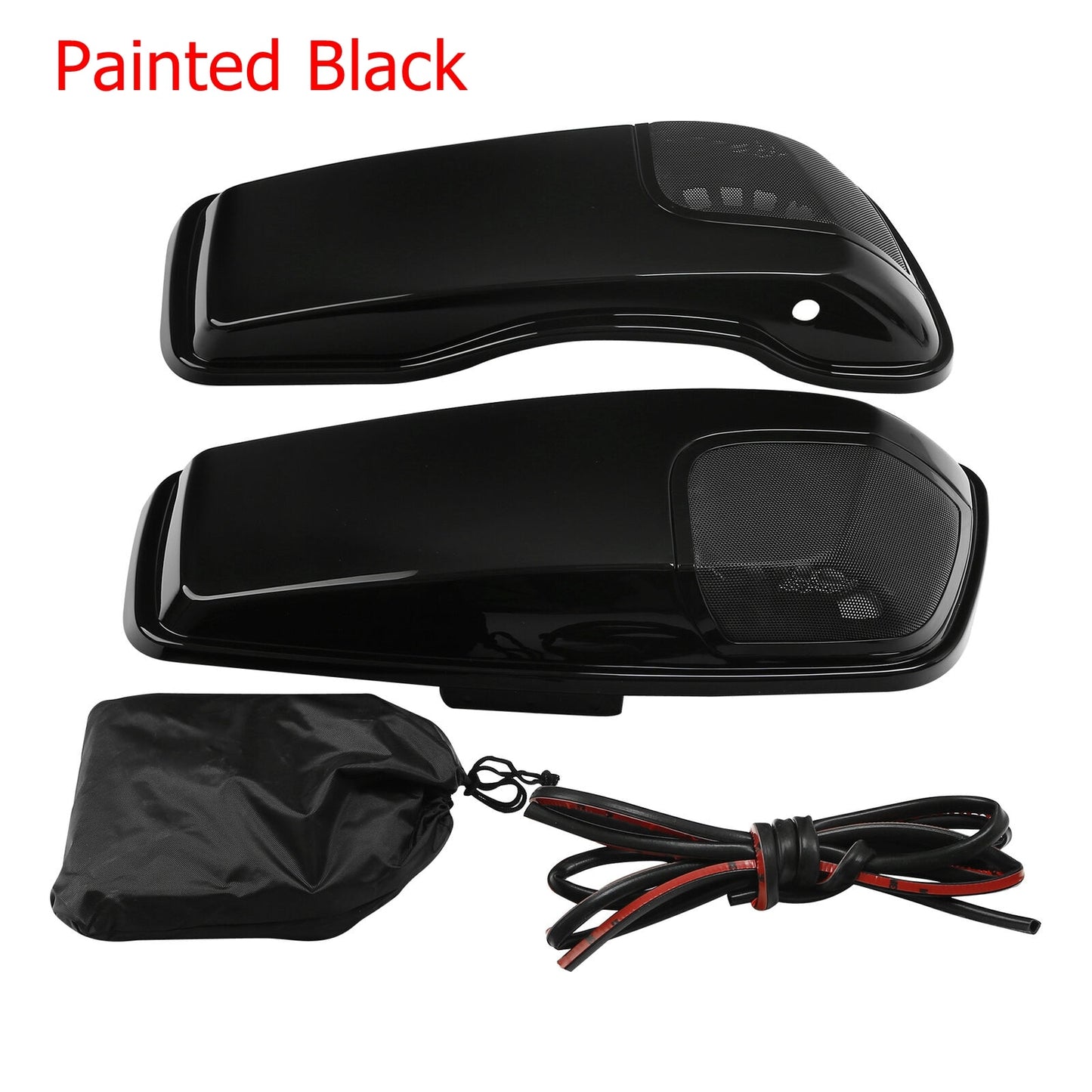 Motorcycle Saddlebag Lids With 5&quot;X7&quot; Speakers For Harley Touring Road King Electra Glide Street Glide Ultra-Classic 2014-2023