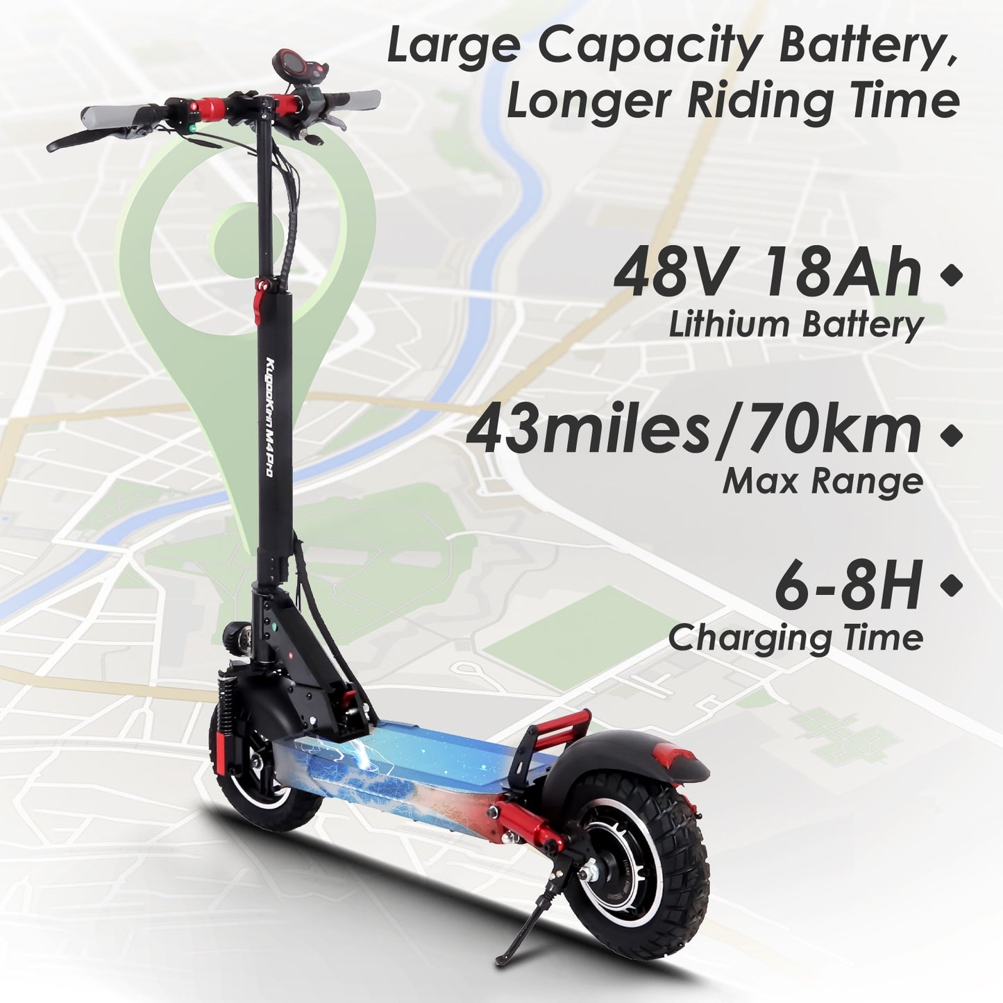 Kugookirin M4 Pro Electric Scooter Adult Foldable E Scooter 28MPH Top Speed Powerful Electric Kick Scooter Off-Road Hoverboard