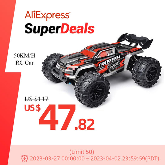 2023 New 1:16 Scale Large RC Cars 50km/h High Speed RC Cars Toys for Boys Remote Control Car 2.4G 4WD Off Road Monster Truck